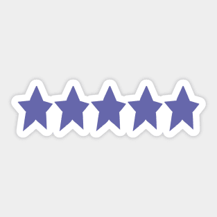 Very Peri Periwinkle Blue Five Star Color of the Year 2022 Sticker